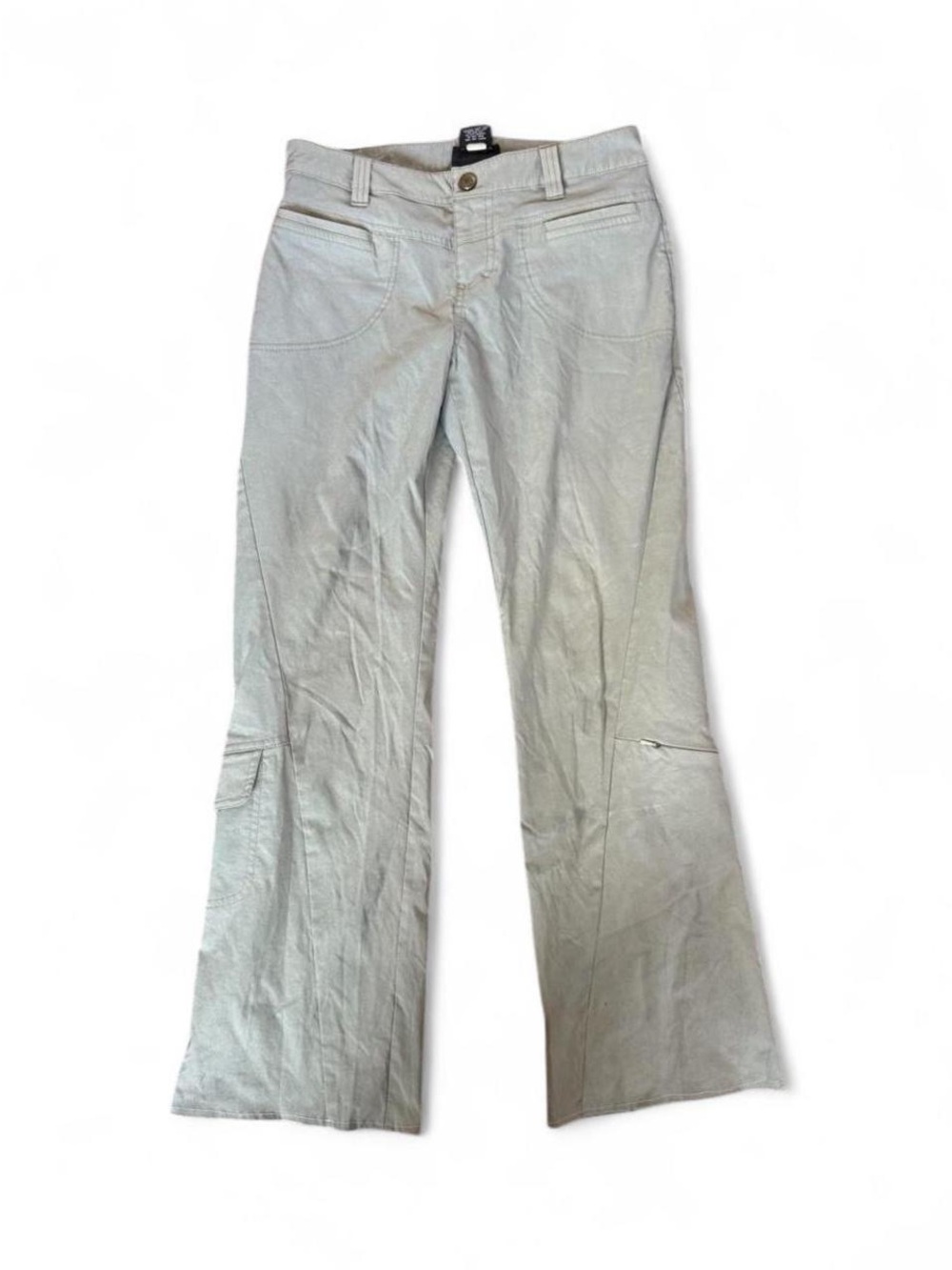 Athleta Dipper Utility Cargo Pants Low-Rise Bootcut Sage Gray Size 2